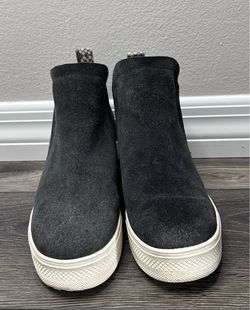 Dolce Vita Women’s Black Suede High Top Sneakers Size 7.5 Hidden Wedge