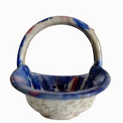Italian Glazed Pottery Basket