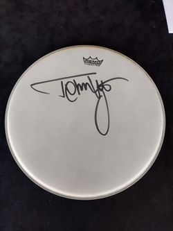 Tommy Lee Sign Drum Skin 14 × 14 In Great Condition