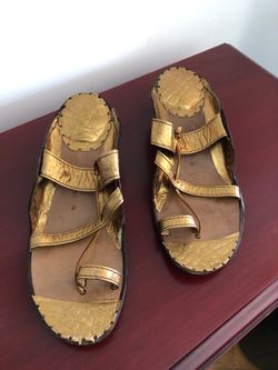 Sandals handmade in Rio de Janeiro by Nelson Rio, size 8M