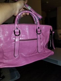 New pink leather bag/purse