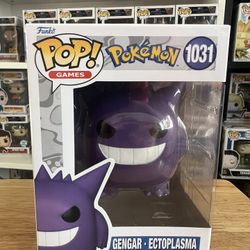 NEW IN HAND Gengar Ectoplasma Pokemon Funko Pop #1031 Ghost Nintendo Games Anime