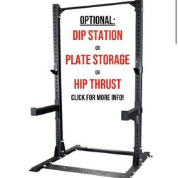 Weight rack with bench, bar