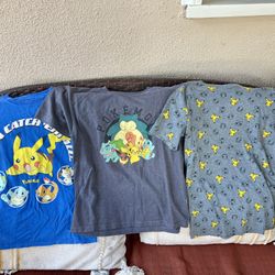 Boys Pokémon- Pikachu T-shirts Size 10/12