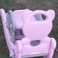 Pink Bear Rocking Horse
