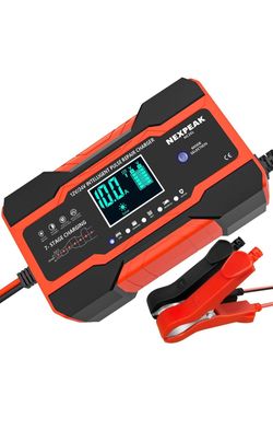 10 Amp Battery Charger. Brand New.  For all batteries: Car, truck, motorcycle, boat