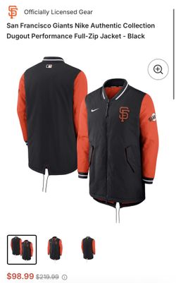 San Francisco Giants Nike Authentic Collection Dugout Performance Full-Zip Jacket - Black