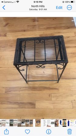 Small rod iron table