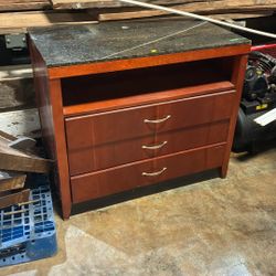 Graphite & RedWood Tv Drawer