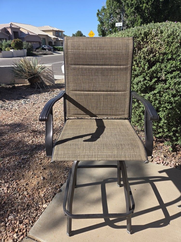 2 set outdoor rotating mesh barstool