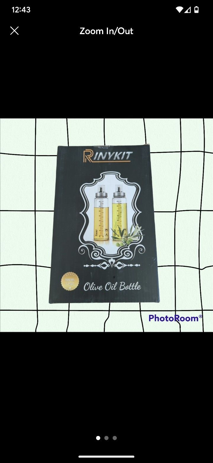 Olive Oil Bottle Dispenser  17 oz Oil and Vinegar Dispenser Set