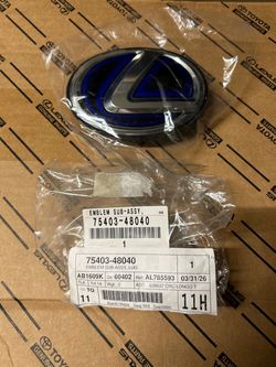 2016-2022 Lexus RX450h RX350 Rear Hatch Emblem Logo Luggage Blue OEM 75403–48040