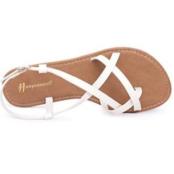 Huayuanwell Women's Gladiator Flat Sandals