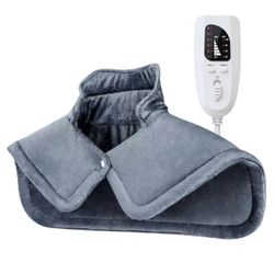 Heating Pad for Neck and Shoulder Birthday Christmas Gifts for Women Men Mom Dad Weighted Heated Pad for Pain Relief 6 Heat Settings 2H Countdown