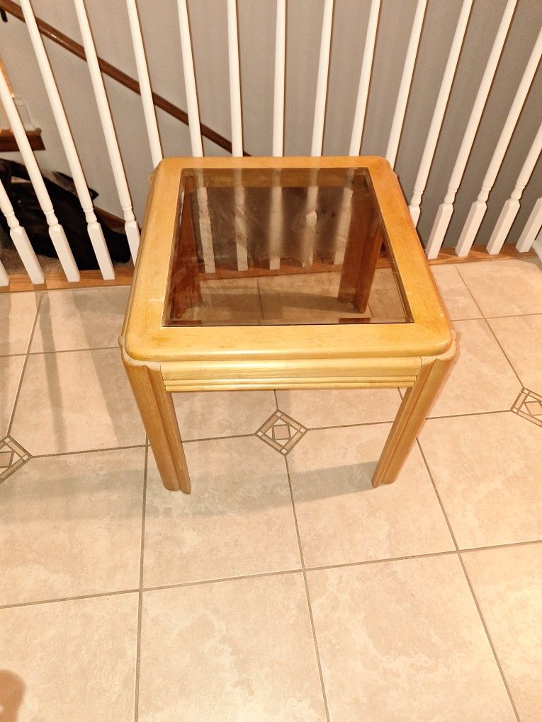 Nice Glass End Table 24x18 Inches. $40