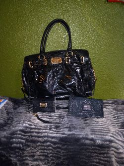 Mk Black Snake Print Set