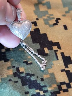 Gold Chain and Diamond Pendant
