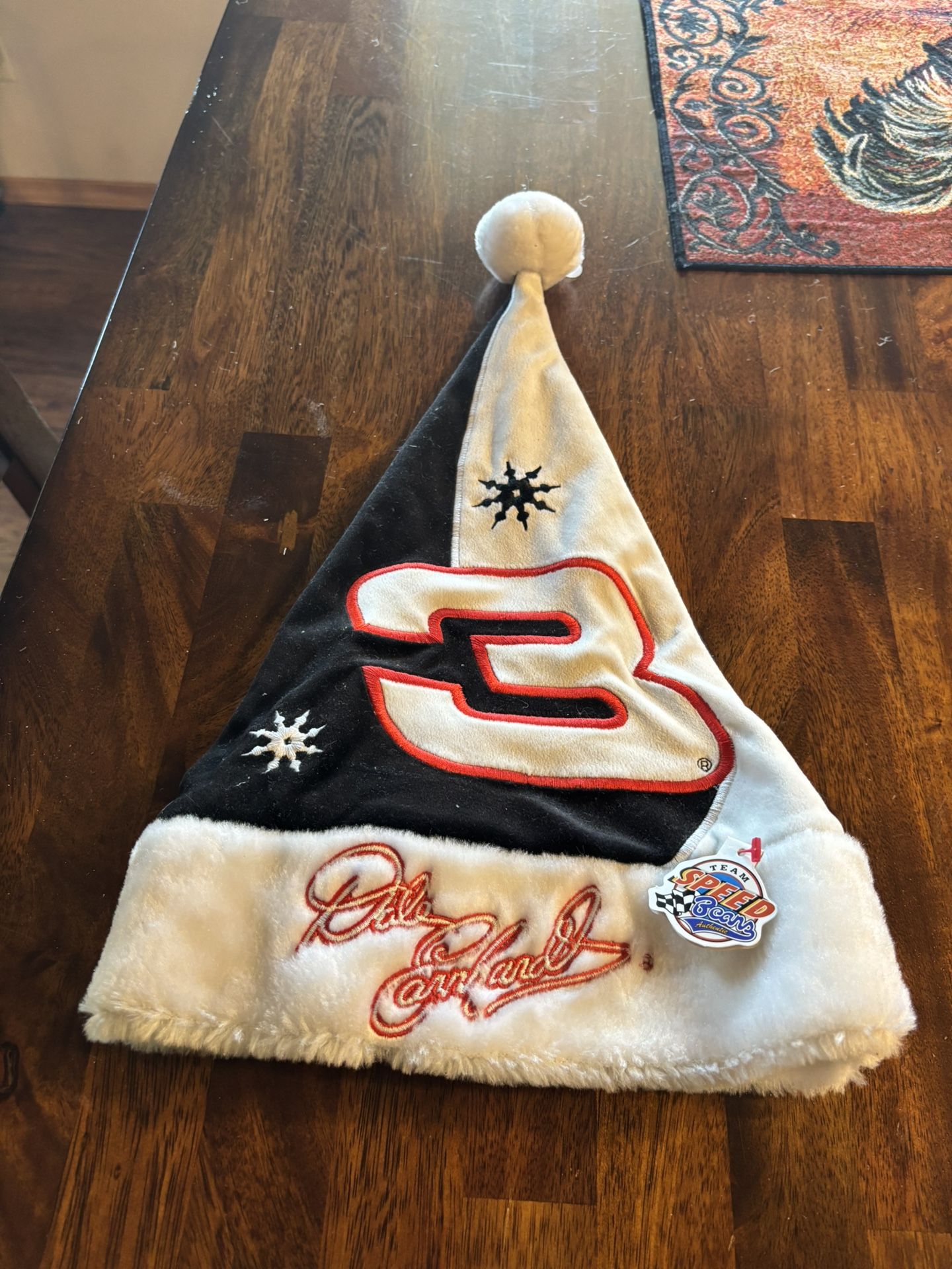 NASCAR Dale Earnhardt #3 Xmas Holiday Logo Adult Santa Hat Foco