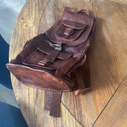 Leather backpack 