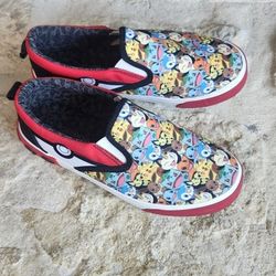 Size 4 Boys Vibrant Character Kids Slip-On Sneakers