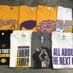 Multiple New Los Angeles Lakers Promotional Tees Sz XL