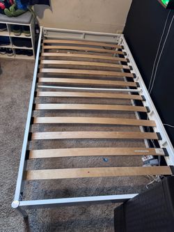 Twin bed frame with mattress