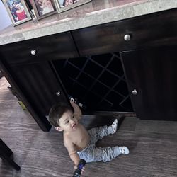 Diner room decor wine cabinet