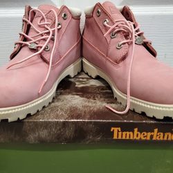 Womens Pink Timberland Boots -Used - Size 8.5 