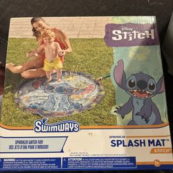 New Swimways Disney Stitch sprinkler splash mat