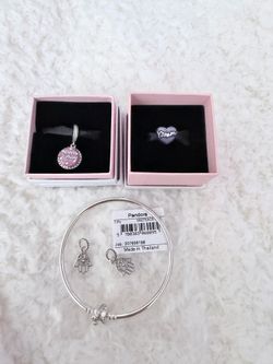 Pandora bracelet with charms