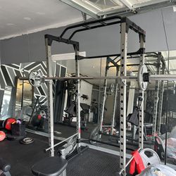 squat rack with weights 