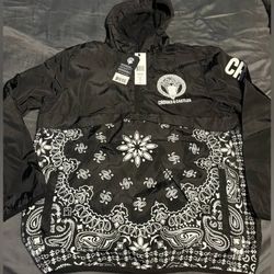 Men’s Crook & Castles Windbreaker Hoodie Size 2XL-New
