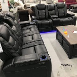 Party Time Power Reclining Sofa💥 Modern,Chic,Cozy👉Pay Easily
