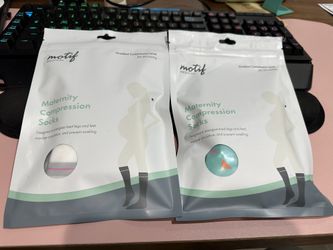 New Motif Maternity Compression Socks (2 Pairs) ~ Size M