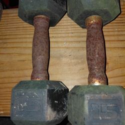 Pair Dunbells 15 Pound  Each 