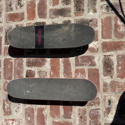 Two custom built skateboards