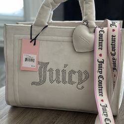 Juicy Couture Plush Velvet Extra Spender Tote Purse 