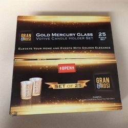 Gran & Rosi (Gold) Mercury Glass Candle Holders