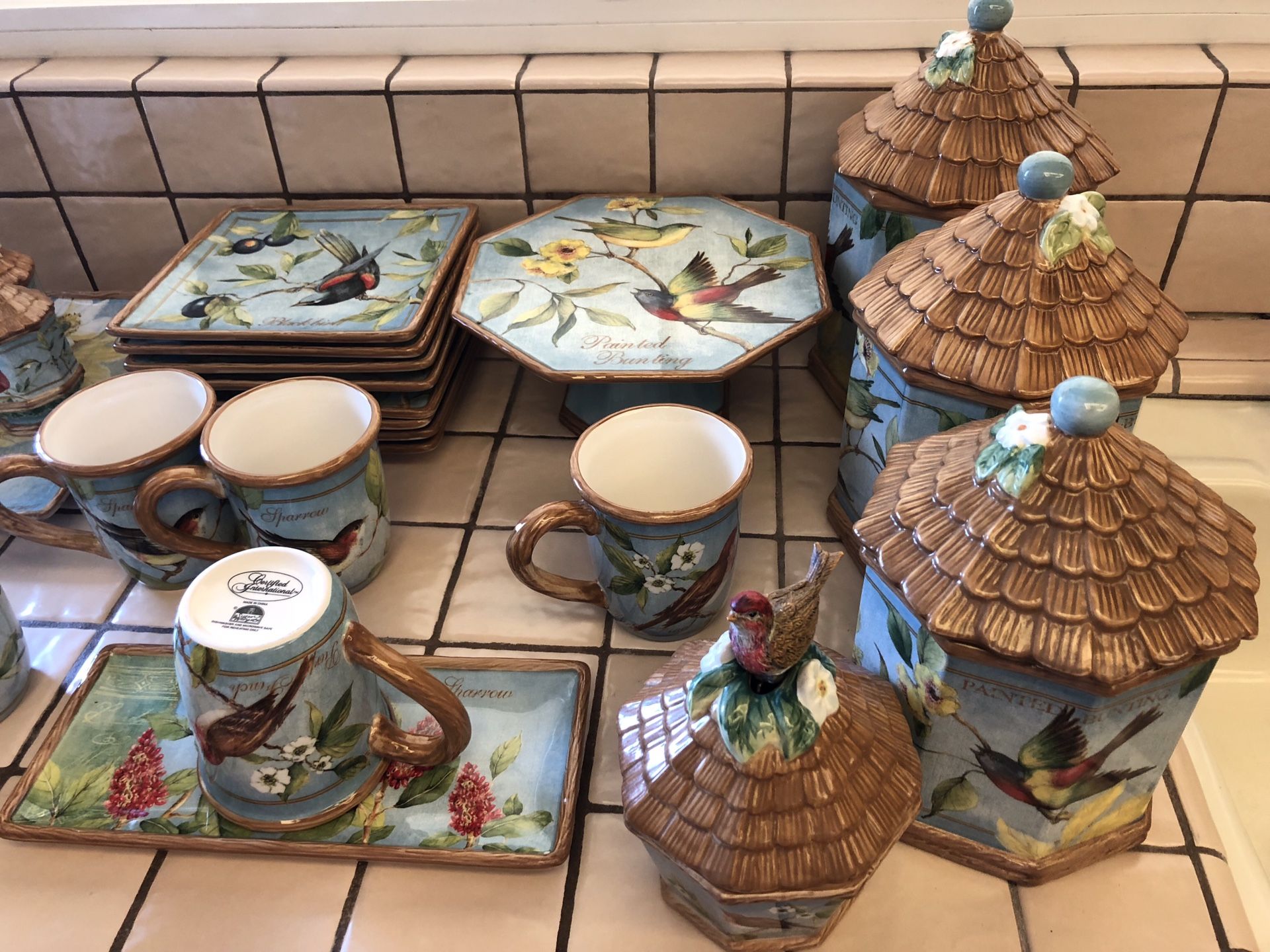 Certified international Susan Winget Dishes & Canister Set