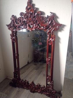 Beautiful Carved Wood Mirror