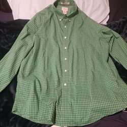 Levi's Men's Green Plaid Long Sleeve Button Up Flannel Shirt Standard Fit XL