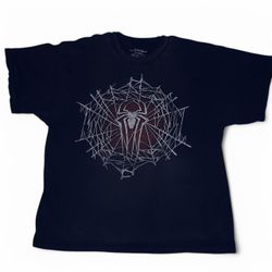 Vintage Spiderman 2 Black / Red Marvel Spider Web Movie Promo 2004 Comic Y2K Size XL T Shirt Merch Super Rare Film Promotion    Tags: #comic #comicboo