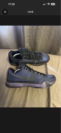 Nike Kobe X 10 Blackout Black Persian Purple Violet 705317-005 Size 11.5