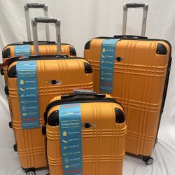 4 Piece Luggage Set Hardshell Suitcases 