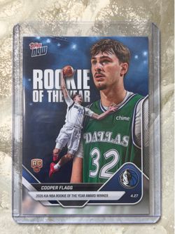 Topps 2025-26 Topps Now Cooper Flagg Rookie of the Year #28 RC /11225