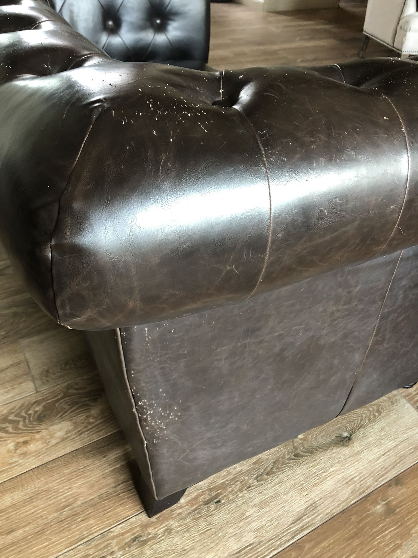 FREE 2 Leather Couches Sofa And Loveseat Together for Sale in