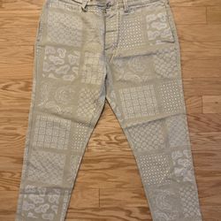 Supreme Paisley Chino Pants Khaki 36 (Tailored Tapered Fit)
