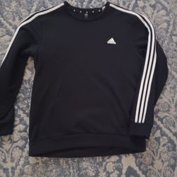 Adidas Three Stripe Pullover Sweatshirt
