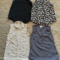Women’s size XS dressy tops (4 total)