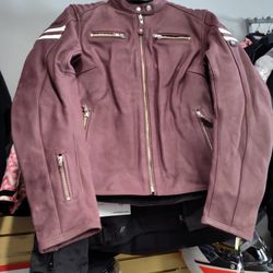 Women Motorcycle Leather Jacket Size Large Brand New 
